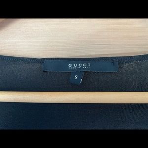 Gucci Knit Black Long sleeve top with front knot detailing - Size Small